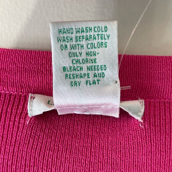 Laura Ashley 3/4 Sleeve Shirt Pink Gemstones Size Large NWT - Picture 4 of 11